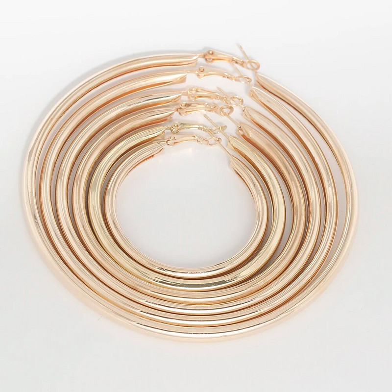 BLIJERY Madingi dideli, dideli auskarai moterims Krepšinis Brincos Dideli, stori, apvalūs auskarai, lankeliai, pankų papuošalai