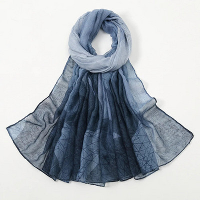 Új Retro Fashion All-match Bali Fonal Print Turbán Puha Meleg Viszkóz Pamut Sál Kendő Muszlim női Hidzsáb fejkendő 180X90CM