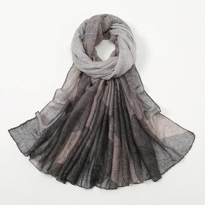 Új Retro Fashion All-match Bali Fonal Print Turbán Puha Meleg Viszkóz Pamut Sál Kendő Muszlim női Hidzsáb fejkendő 180X90CM