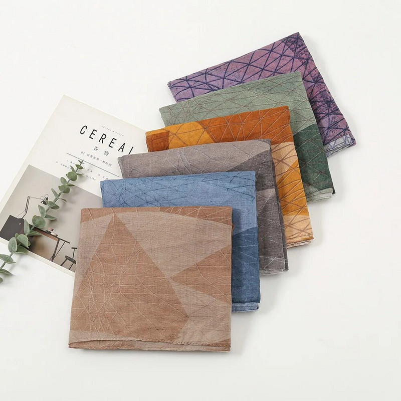 Új Retro Fashion All-match Bali Fonal Print Turbán Puha Meleg Viszkóz Pamut Sál Kendő Muszlim női Hidzsáb fejkendő 180X90CM