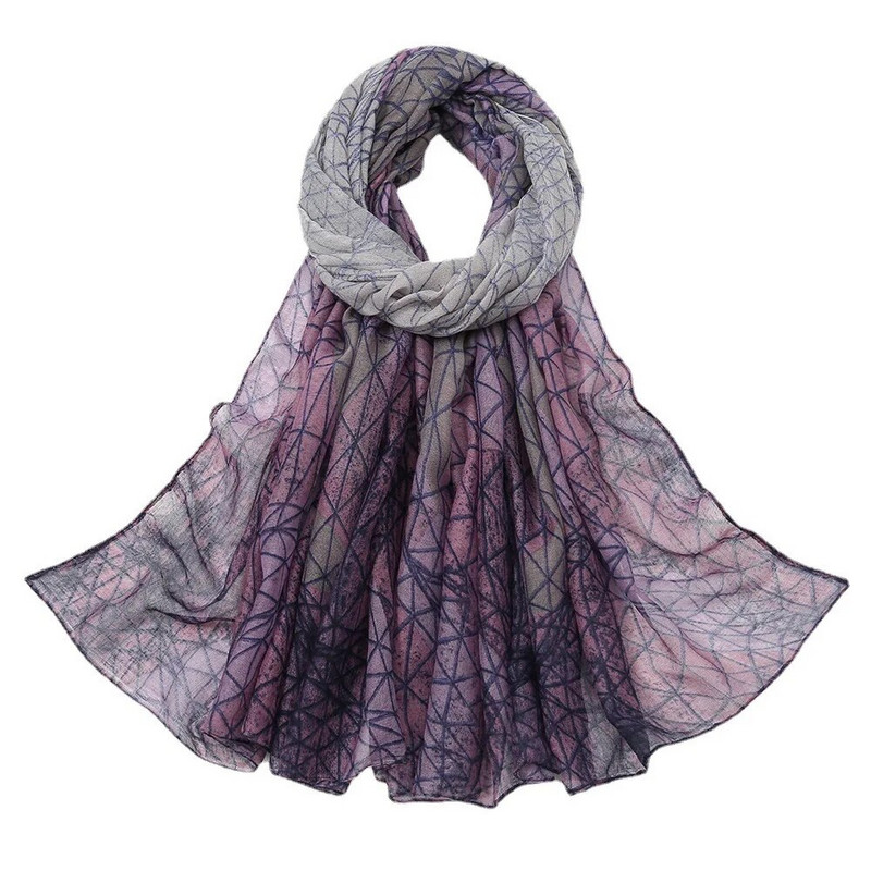 Új Retro Fashion All-match Bali Fonal Print Turbán Puha Meleg Viszkóz Pamut Sál Kendő Muszlim női Hidzsáb fejkendő 180X90CM