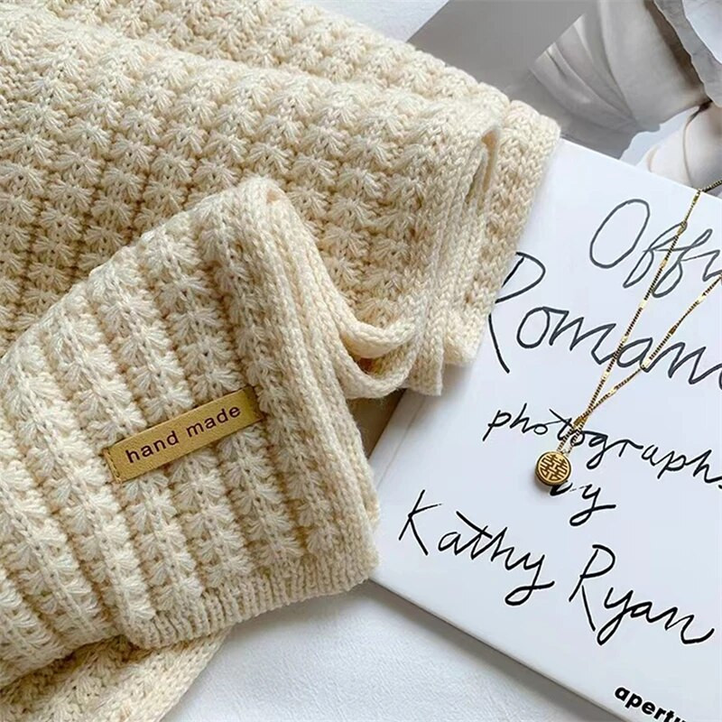 Novi korejski šalovi za žene u jesen i zimu Debljana termo vuna za pletenje studentskih šalova za japanske ljubitelje zimi