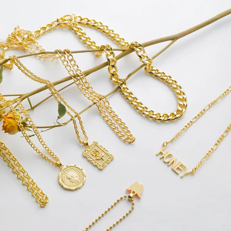 7 tk/komplekt Punk Butterfly Coin Rose Lille Ripats Kaelakee Naistele Vintage OT Pandlaga Meekett Grunge Ehted Steampunk Uus