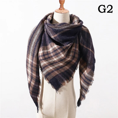 Luksuzni topli šal od pašmine od kašmira za žene Jednobojni obični trokutasti šalovi Omotači za šal Ženski rubac Bufandan Echarpe 2022.