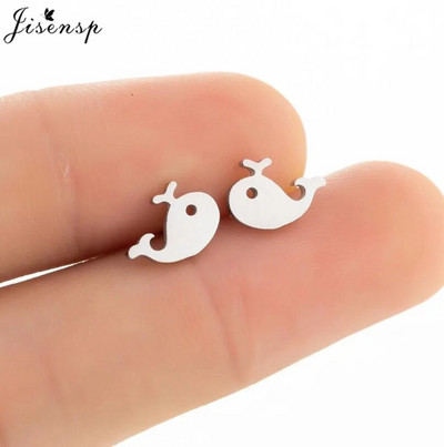 Mazie dzīvnieka auskari Vairāki nerūsējošā tērauda auskari sievietēm Truša pele Čūska Jauki Auskari Kaķis Suns Kniedes Punk Dāvanas