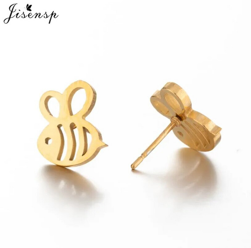 Mazie dzīvnieka auskari Vairāki nerūsējošā tērauda auskari sievietēm Truša pele Čūska Jauki Auskari Kaķis Suns Kniedes Punk Dāvanas