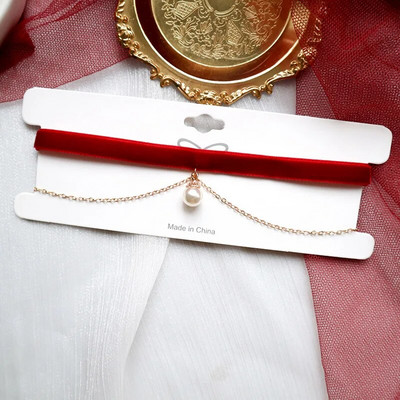 Κορεατική μόδα βελούδινο κολιέ τσόκερ για γυναίκες Vintage σέξι δαντελένιο κολιέ με μενταγιόν Gothic girl λαιμόκοψη αξεσουάρ