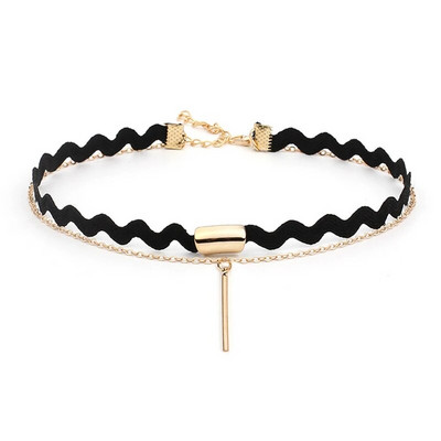 Κορεατική μόδα βελούδινο κολιέ τσόκερ για γυναίκες Vintage σέξι δαντελένιο κολιέ με μενταγιόν Gothic girl λαιμόκοψη αξεσουάρ