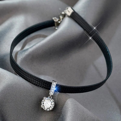 Κορεατική μόδα βελούδινο κολιέ τσόκερ για γυναίκες Vintage σέξι δαντελένιο κολιέ με μενταγιόν Gothic girl λαιμόκοψη αξεσουάρ