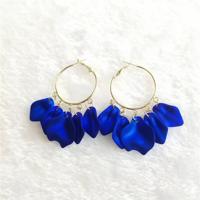 18 krāsu modes akrila ziedlapiņas ziedu roze, sarkani, iekarināmi auskari sievietēm, 2023. gada tendence kāzu ballītei Brincos juvelierizstrādājumu aksesuāri