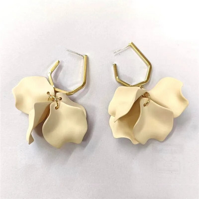 18 krāsu modes akrila ziedlapiņas ziedu roze, sarkani, iekarināmi auskari sievietēm, 2023. gada tendence kāzu ballītei Brincos juvelierizstrādājumu aksesuāri