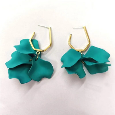 18 krāsu modes akrila ziedlapiņas ziedu roze, sarkani, iekarināmi auskari sievietēm, 2023. gada tendence kāzu ballītei Brincos juvelierizstrādājumu aksesuāri