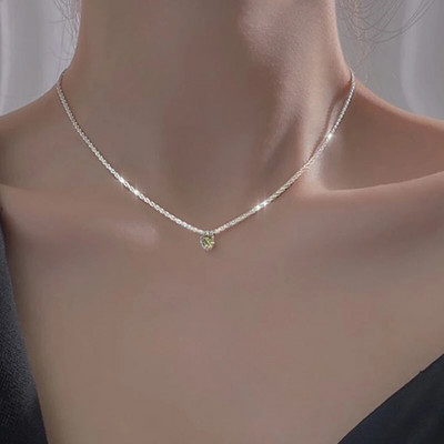 2023. Popularna srebrna boja, svjetlucavi lanac za ključnu kost, ogrlica, ovratnik za žene, fini nakit, rođendanski poklon za vjenčanje