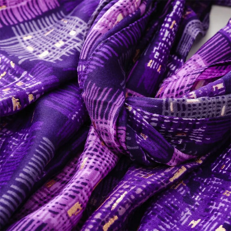 Zimski šalovi od viskoze Ženski dizajnerski zlatni svjetlucavi Ombre karirani šalovi i ogrtači Pašmina marame Bufandas Muslim Sjaal 180*90 cm