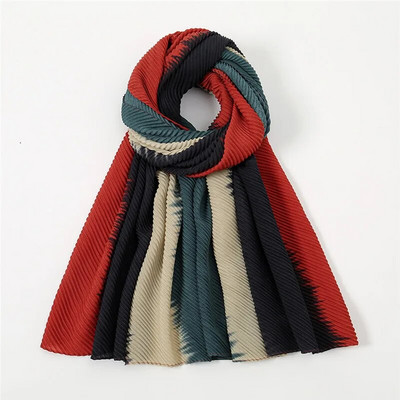 Нов есенно-зимен моден дамски марков шал от вискоза, блокиран от бръчки, хиджаб, шалове и опаковки Echarpe Foulards Femme 180*80 cm