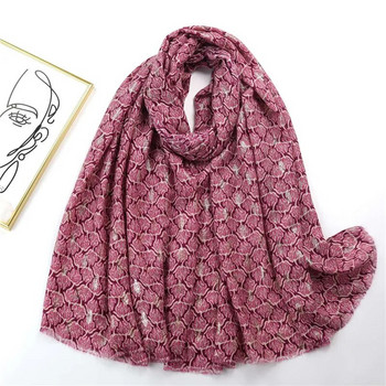 Есенни дамски нови шалове от вискоза, реколта, лурекс, флорални памучни хиджаб, шалове и опаковки, фулард Echarpe Bufandas Muslim Sjaal 180*90 см