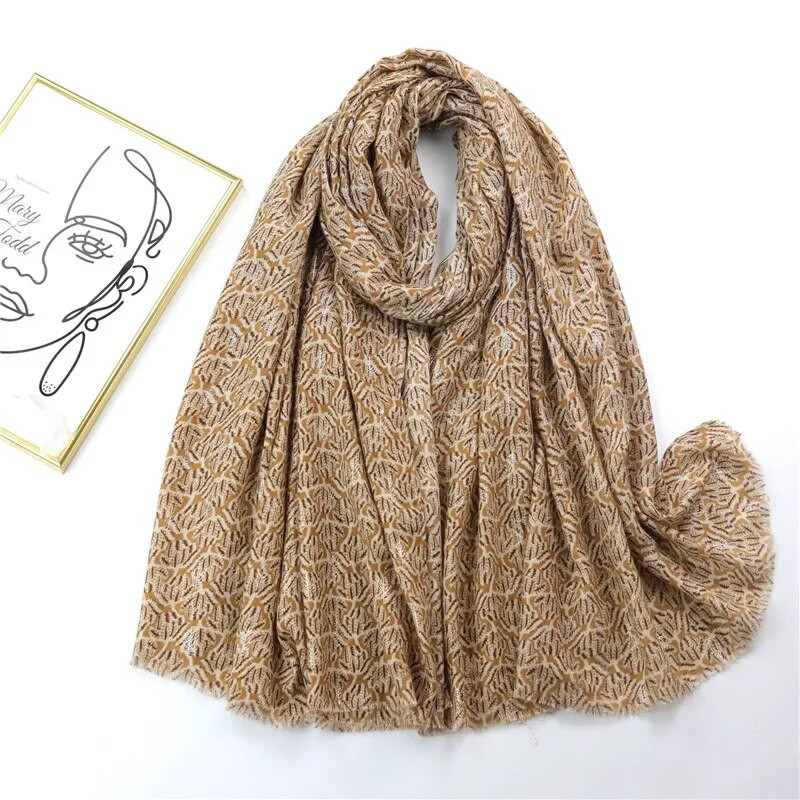 Sügis naistele Uus viskoossall Vintage Lurex Lilleline puuvillane Hijab Sallid ja mähised Foulard Echarpe Bufandas Muslim Sjaal 180*90Cm