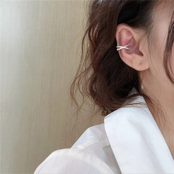 2023 Punk Metal Zircon Ear Cuff Ear Clip για γυναίκες Χωρίς διάτρηση σχήματος C Γεωμετρικό μικρό περιτύλιγμα αυτιού Κλιπ αυτιού Κλιπ αυτιού Κοσμήματα