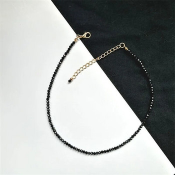 Επωνυμία μόδας Απλές μαύρες χάντρες Κοντό κολιέ Γυναικεία κοσμήματα Γυναικεία κολιέ τσόκερ Bijoux Femme Γυναικείο κολιέ 2021