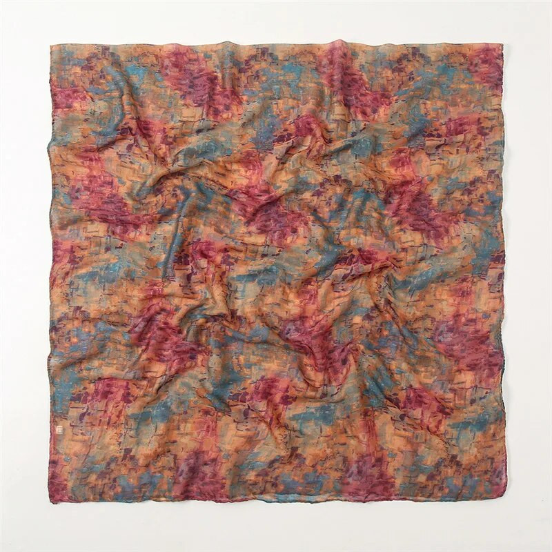 Φθινοπωρινή Μόδα ελαιογραφία Φουλάρι σάλι βισκόζης υψηλής ποιότητας τύπωμα μαλακό πασμίνα με κλεμμένο περιτύλιγμα Snood Muslim Hijab 180*80cm