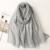 Jesenska moda Zlatna omča Vrtni cvjetni šal od viskoze Bling Bling Mekani hidžab šalovi i namoti Ženski šalovi Echarpe Dizajner