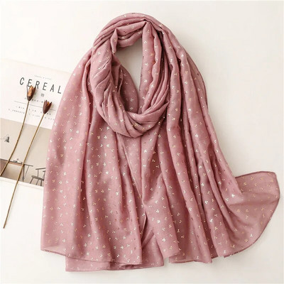 Jesenska moda Zlatna omča Vrtni cvjetni šal od viskoze Bling Bling Mekani hidžab šalovi i namoti Ženski šalovi Echarpe Dizajner