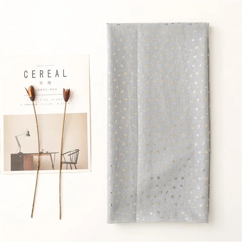 Jesenska moda Zlatna omča Vrtni cvjetni šal od viskoze Bling Bling Mekani hidžab šalovi i namoti Ženski šalovi Echarpe Dizajner