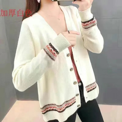 Džemperi s printom velike veličine 4xl, kardigani, ženske kauzalne, uske pletene jakne, elegantne vintage pletene kaputi, tanki malhas casaco