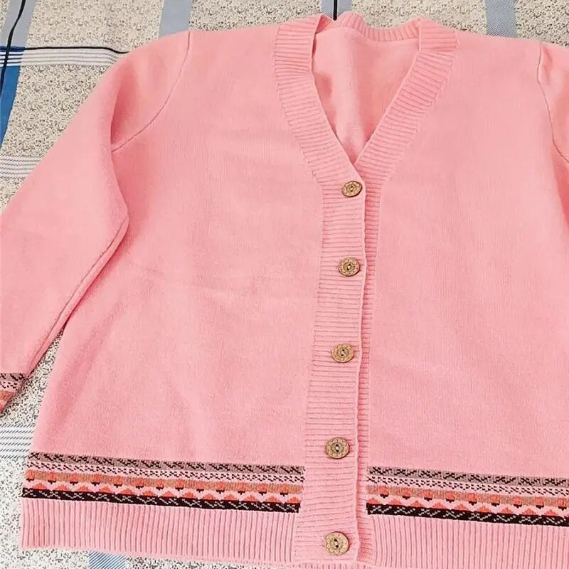 Džemperi s printom velike veličine 4xl, kardigani, ženske kauzalne, uske pletene jakne, elegantne vintage pletene kaputi, tanki malhas casaco