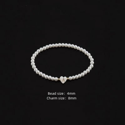 Nova klasična ženska narukvica u obliku srca, početno slovo AZ, temperament, 4 mm, ručno izrađena narukvica za žene, nakit, poklon