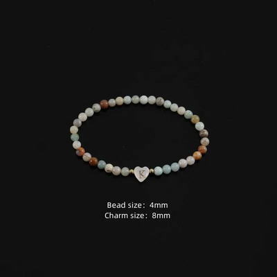 Nova klasična ženska narukvica u obliku srca, početno slovo AZ, temperament, 4 mm, ručno izrađena narukvica za žene, nakit, poklon