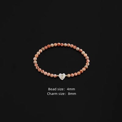 Nova klasična ženska narukvica u obliku srca, početno slovo AZ, temperament, 4 mm, ručno izrađena narukvica za žene, nakit, poklon