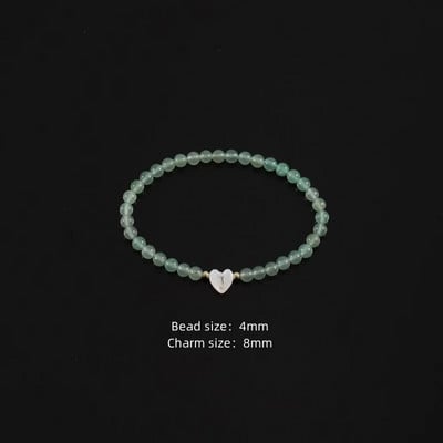 Nova klasična ženska narukvica u obliku srca, početno slovo AZ, temperament, 4 mm, ručno izrađena narukvica za žene, nakit, poklon