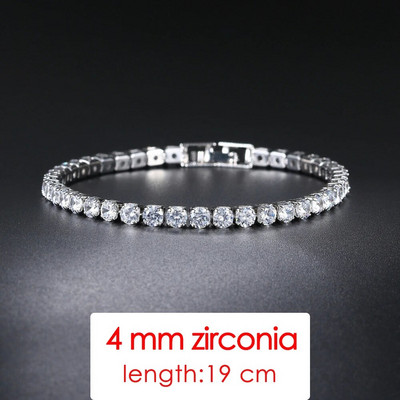 Teniske narukvice s lančićima za žene Modni mali kubični cirkon od kristala ružičasto zlatne boje Svadbena zabava Poklon za prijatelje Nakit KC128M