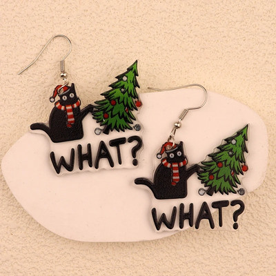 Božićne viseće naušnice Žene s Djedom Mrazom Kolačići od đumbira Dizajn čarapa za božićno drvce Preslatki ženski dar