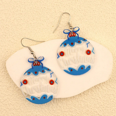 Božićne viseće naušnice Žene s Djedom Mrazom Kolačići od đumbira Dizajn čarapa za božićno drvce Preslatki ženski dar