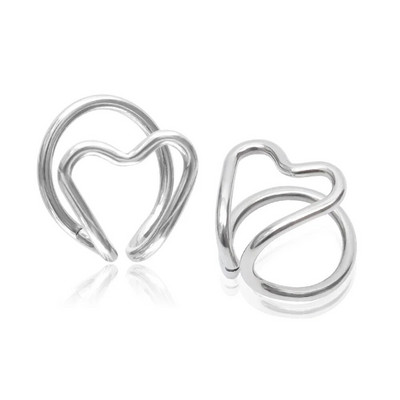 Modne jednostavne nepravilne kopče za uši u obliku srca Žene Djevojke Silikonske naušnice bez piercinga Korejske naušnice Nakit za zabave Pokloni