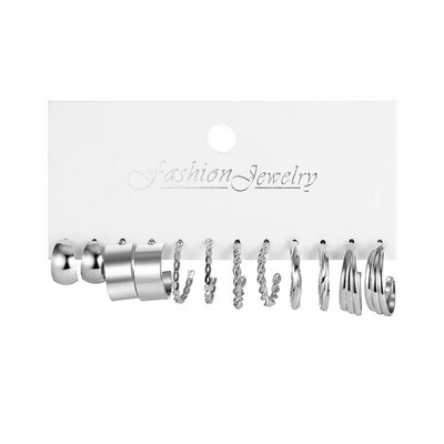 Σετ σκουλαρίκι Bohemia Vintage με κυκλικό κρίκο για γυναίκες Δωρεάν αποστολή Σκουλαρίκι Heart Butterfly Drop Ζιργκόν Σκουλαρίκια με καρφιά αυτιών