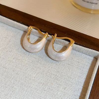 Nove ružičaste kavane okrugle emajlirane naušnice s nitnama za žene Modni nakit Vintage Boucle d'oreille Femme Brincos