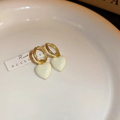 Nove ružičaste kavane okrugle emajlirane naušnice s nitnama za žene Modni nakit Vintage Boucle d'oreille Femme Brincos