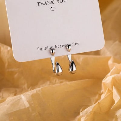 Jednostavne zdepaste kapljice vode Napola prazne naušnice s nitnama za žene Punk Metal zlatne boje Naušnice s kukom u obliku slova C Nakit Poklon u trendu 2023.