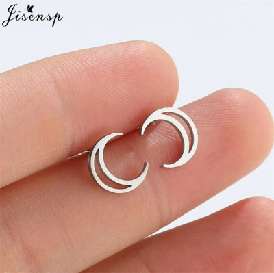 Minimalističke naušnice od nehrđajućeg čelika Ženske čizme višestrukih stilova Glazba Leaf Mouse Stud Naušnica Cool Girls Kaubojski šešir Nitne Poklon