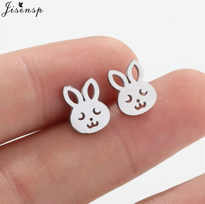 Minimalističke naušnice od nehrđajućeg čelika Ženske čizme višestrukih stilova Glazba Leaf Mouse Stud Naušnica Cool Girls Kaubojski šešir Nitne Poklon