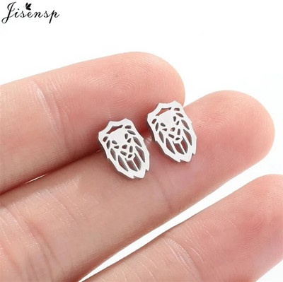 Minimalističke naušnice od nehrđajućeg čelika Ženske čizme višestrukih stilova Glazba Leaf Mouse Stud Naušnica Cool Girls Kaubojski šešir Nitne Poklon