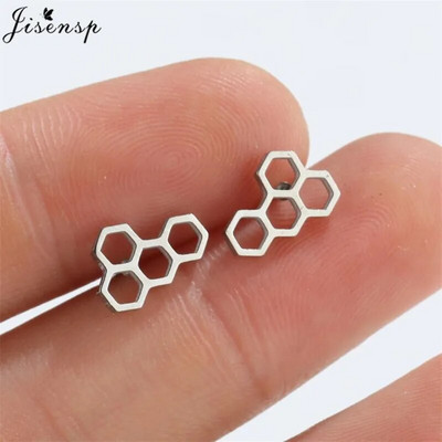 Minimalističke naušnice od nehrđajućeg čelika Ženske čizme višestrukih stilova Glazba Leaf Mouse Stud Naušnica Cool Girls Kaubojski šešir Nitne Poklon