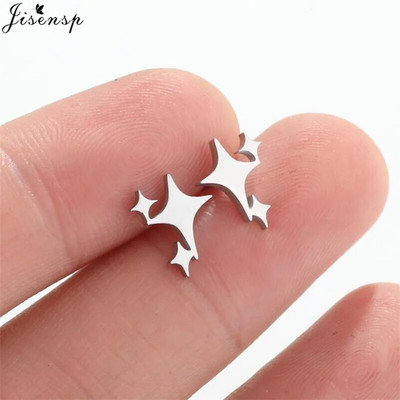 Minimalističke naušnice od nehrđajućeg čelika Ženske čizme višestrukih stilova Glazba Leaf Mouse Stud Naušnica Cool Girls Kaubojski šešir Nitne Poklon