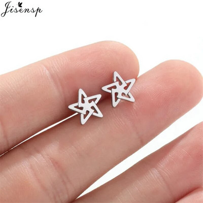 Minimalističke naušnice od nehrđajućeg čelika Ženske čizme višestrukih stilova Glazba Leaf Mouse Stud Naušnica Cool Girls Kaubojski šešir Nitne Poklon