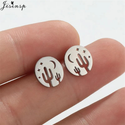 Minimalističke naušnice od nehrđajućeg čelika Ženske čizme višestrukih stilova Glazba Leaf Mouse Stud Naušnica Cool Girls Kaubojski šešir Nitne Poklon