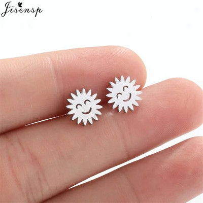 Minimalističke naušnice od nehrđajućeg čelika Ženske čizme višestrukih stilova Glazba Leaf Mouse Stud Naušnica Cool Girls Kaubojski šešir Nitne Poklon