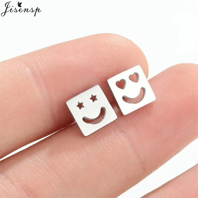 Minimalističke naušnice od nehrđajućeg čelika Ženske čizme višestrukih stilova Glazba Leaf Mouse Stud Naušnica Cool Girls Kaubojski šešir Nitne Poklon